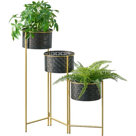 Nova Ensemble De 3 Porteurs Intérieurs Noirs Et Structure Pliante En Or Pliante 4 Nova Ensemble De 3 Porteurs Intérieurs Noirs Et Structure Pliante En Or Pliante – Image 2