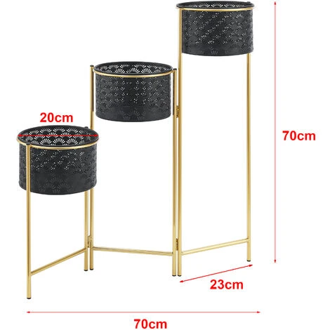 Nova Ensemble De 3 Porteurs Intérieurs Noirs Et Structure Pliante En Or Pliante 5 Nova Ensemble De 3 Porteurs Intérieurs Noirs Et Structure Pliante En Or Pliante – Image 3