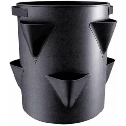 Lot De 2 Sacs De Culture Pour Fraises De Culture Latérales, Tissu Non Tissé Respirant Avec Poignée Renforcée (noir) -Promos Jardin Noble Magasin 94633360 4