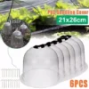 Lot De 6 Cloches Réutilisables En Plastique En Forme De Dme De Protection Pour Le Sol De Jardin Froid/chaud Et Les Plantes De Culture, Transparent