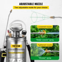 VEVOR Pulvérisateur Acier Inoxydable Pulvérisateur à Pompe Manuelle Capacité 6 L -Promos Jardin Noble Magasin 94750346 5