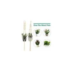 Suspension Plantes Macramé, 4 Pièces Macramé Panier De Supports De Plantes Avec 4 Crochets De Suspension, Tissés à Main Fleurs En Macramé Plant Hangers Pour Jardin Décor Intérieur Extérieur 10 Suspension Plantes Macramé, 4 Pièces Macramé Panier De Supports De Plantes Avec 4 Crochets De Suspension, Tissés à Main Fleurs En Macramé Plant Hangers Pour Jardin Décor Intérieur Extérieur -Promos Jardin Noble Magasin 94792152 4