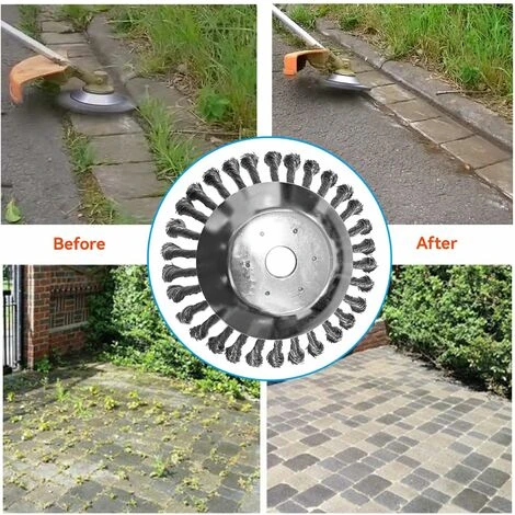 Tete Brosse Débroussailleuse, 150x25.4mm Brosse Desherbage Debroussailleuse, Debroussailleur Pour Outils De Pelouse Jardin Agriculture (6 Pouce) 6 Tete Brosse Débroussailleuse, 150x25.4mm Brosse Desherbage Debroussailleuse, Debroussailleur Pour Outils De Pelouse Jardin Agriculture (6 Pouce) – Image 4