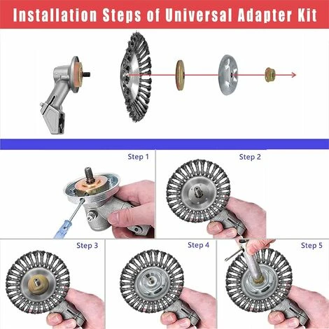 Tete Brosse Débroussailleuse, 150x25.4mm Brosse Desherbage Debroussailleuse, Debroussailleur Pour Outils De Pelouse Jardin Agriculture (6 Pouce) 7 Tete Brosse Débroussailleuse, 150x25.4mm Brosse Desherbage Debroussailleuse, Debroussailleur Pour Outils De Pelouse Jardin Agriculture (6 Pouce) – Image 5