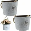 Pot De Fleurs Suspendu Jardinières - Demi-Cercle Galvanisé Vase Mural Pots Intérieur Et ExtéRieur Mur Décoration Suspendue Pour Ferme Cour Jardin Succulentes D'herbes, 2 Ensembles -Promos Jardin Noble Magasin 95204894 1