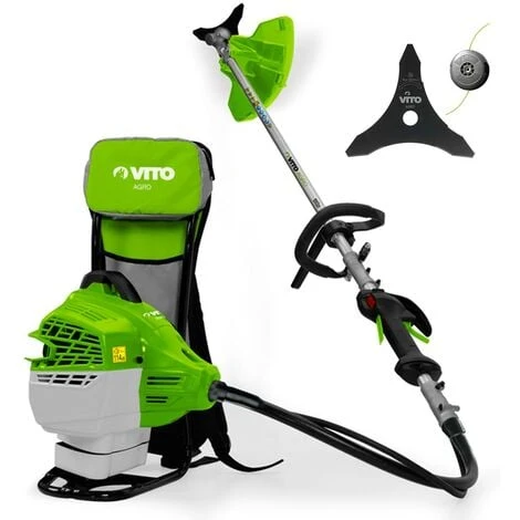 Débroussailleuse Thermique 47cm³ Coupe 25cm + Lame Et Fil Nylon Réservoir 1L Autonomie 1h30 Port Dorsal VITO 3 Débroussailleuse Thermique 47cm³ Coupe 25cm + Lame Et Fil Nylon Réservoir 1L Autonomie 1h30 Port Dorsal VITO