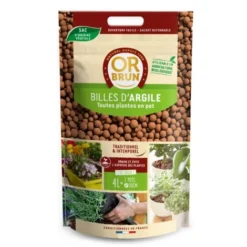 OR BRUN OBRPCDBILLES4 Billes D'argile Favorise Le Drainage & L'Humidité
