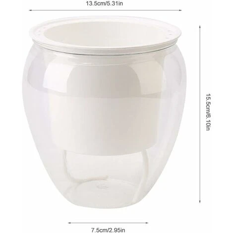 Pot à Orchidée Transparent, Pot à Fleurs élégant En Plastique, Plante Verte Charnue Par Pot De Fleur Paresseux En Plastique Absorbant Automatique Pot De Fleur - MODOU 4 Pot à Orchidée Transparent, Pot à Fleurs élégant En Plastique, Plante Verte Charnue Par Pot De Fleur Paresseux En Plastique Absorbant Automatique Pot De Fleur - MODOU – Image 2