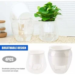 Pot à Orchidée Transparent, Pot à Fleurs élégant En Plastique, Plante Verte Charnue Par Pot De Fleur Paresseux En Plastique Absorbant Automatique Pot De Fleur - MODOU 9 Pot à Orchidée Transparent, Pot à Fleurs élégant En Plastique, Plante Verte Charnue Par Pot De Fleur Paresseux En Plastique Absorbant Automatique Pot De Fleur - MODOU -Promos Jardin Noble Magasin 95442639 3