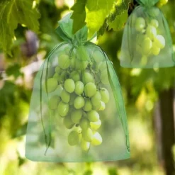 100pcs Bunch Protection Bag 30x20cm / 10x15cm Sac Organza Fruit Raisin Avec Cordon Donne Une Protection Totale - 15cm