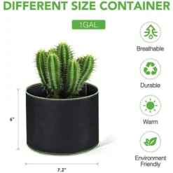 10 De Non - Tissé Plantation D'arbres Bordure Verte Feutre Plante Sac épaississement Grow Bag Non - Tissé Gallon Plantation Sac [1 Gallon] 18D 15h（Avec 10 étiquettes T - Plant）