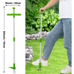 Extracteur De Mauvaises Herbes, Outil Manuel Pour Désherber, Long Manche Avec 3 Griffes, Extracteur De Mauvaises Herbes Manuel Pour Pissenlit, Outil De Traction De Racines De Mauvaises Herbes -Promos Jardin Noble Magasin 95790544 3