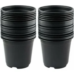 Lot De 50 Pots De Fleurs En Plastique Noir De 15 Cm Pour Plantes Succulentes, Légumes Et Boutures Zhuoxuan