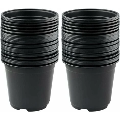 Lot De 50 Pots De Fleurs En Plastique Noir De 15 Cm Pour Plantes Succulentes, Légumes Et Boutures Zhuoxuan 3 Lot De 50 Pots De Fleurs En Plastique Noir De 15 Cm Pour Plantes Succulentes, Légumes Et Boutures Zhuoxuan