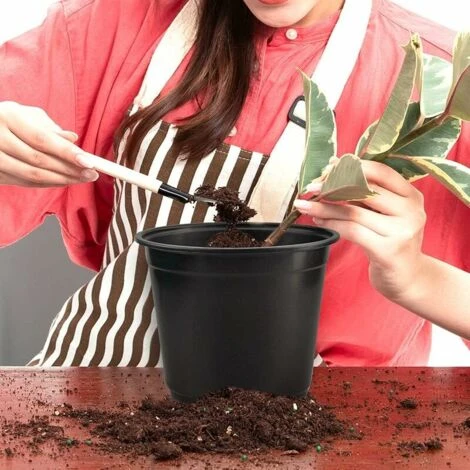 Lot De 50 Pots De Fleurs En Plastique Noir De 15 Cm Pour Plantes Succulentes, Légumes Et Boutures Zhuoxuan 6 Lot De 50 Pots De Fleurs En Plastique Noir De 15 Cm Pour Plantes Succulentes, Légumes Et Boutures Zhuoxuan – Image 4