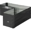 OUTSUNNY Carré Potager De Jardin Jardinière D'angle Sans Fond - 115L X 115l X 44H Cm - Acier Galvanisé Gris Foncé -Promos Jardin Noble Magasin 95848303 1