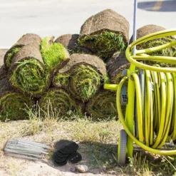 RHAFAYRE 40Pcs Piquets De Jardin, Sardine Bache Avec 40 Rondelles, Piquets De Fixation Pour Bàche Toile Paillage, Tissu De Mauvaises Herbes, Feuilles De Sol Tente 154cm -Promos Jardin Noble Magasin 95848632 3