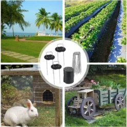 RHAFAYRE 40Pcs Piquets De Jardin, Sardine Bache Avec 40 Rondelles, Piquets De Fixation Pour Bàche Toile Paillage, Tissu De Mauvaises Herbes, Feuilles De Sol Tente 154cm -Promos Jardin Noble Magasin 95848632 5