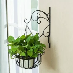Support Mural Crochet Suspendu En MéTal IntéRieur ExtéRieur Crochet De Suspension DéCoratif Pour Suspendre Plante Fleur Panier Pot Mangeoire à Oiseaux -Promos Jardin Noble Magasin 96144752 4
