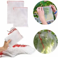 Lot De 50 Sacs En Filet Anti-Insectes, Filet De Jardin Protection En Nylon, Sac Protection Fruits Et Plantes Réutilisables, Sachet Pour Raisin Anti-Oiseaux Avec Cordon De Serrage (25 X 15cm (50pcs)) -Promos Jardin Noble Magasin 96331083 3