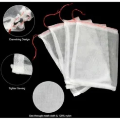 Lot De 50 Sacs En Filet Anti-Insectes, Filet De Jardin Protection En Nylon, Sac Protection Fruits Et Plantes Réutilisables, Sachet Pour Raisin Anti-Oiseaux Avec Cordon De Serrage (25 X 15cm (50pcs)) -Promos Jardin Noble Magasin 96331083 4