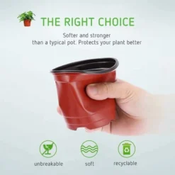 Pot De Fleurs　Lot De 45 Pots De Fleurs En Plastique De 10 Cm Pour Semis, Semis, Boutures, Transplantation -Promos Jardin Noble Magasin 96338731 4