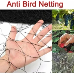 Filet De Protection Contre Les Oiseaux - Noir - Filet Anti-oiseaux - Filet De Protection Contre Les Insectes Pour Arbustes à Baies, Arbres Fruitiers, Plantes, Arbres, Dines, (6 X 3 M) H98 -Promos Jardin Noble Magasin 96462626 3