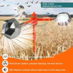 Effaroucheur Oiseaux, Repulsif Oiseaux - Réfléchissant Repulsif Oiseaux - 288 Surfaces Réfléchissantes - Convient Pour Jardin, Ferme, Verger Ou étangs -Promos Jardin Noble Magasin 96502070 4