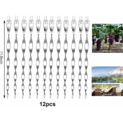 1 Pièces Oiseaux Effaroucheur Avec 12 Pièces Répulsif Oiseaux Répulsif Vol Faucon Cerf-volant Pour Jardin épouvantail Cour Maison Décoration -Promos Jardin Noble Magasin 96502104 3