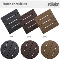 STILISTA Rouleau Pour Plantes En WPC, Charge Jusqu'à 100 Kg, Résistant Aux Intempéries, Frein Blocable, Rond Ou Carré, Différentes Couleurs, Carré, Noir -Promos Jardin Noble Magasin 96809864 4
