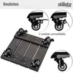 STILISTA Rouleau Pour Plantes En WPC, Charge Jusqu'à 100 Kg, Résistant Aux Intempéries, Frein Blocable, Rond Ou Carré, Différentes Couleurs, Carré, Noir -Promos Jardin Noble Magasin 96809864 5