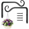 Paquet De 2 Crochets De Suspension Muraux Noirs, Supports De Panier Suspendu En Fer Forge En Metal, Support De Panier Suspendu Pour Mangeoires A Oiseaux/plantes/lanternes/carillons Eoliens (avec Vis) 1 Paquet De 2 Crochets De Suspension Muraux Noirs, Supports De Panier Suspendu En Fer Forge En Metal, Support De Panier Suspendu Pour Mangeoires A Oiseaux/plantes/lanternes/carillons Eoliens (avec Vis) -Promos Jardin Noble Magasin 96948231 1