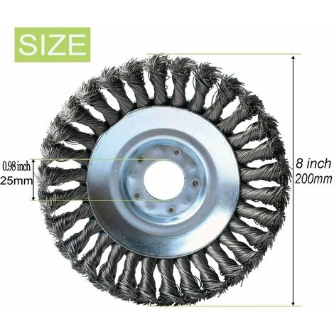 Brosse à Mauvaises Herbes Pour Débroussailleuse 8 Pouces(200mm X 25.4 Mm), Disque De Tondeuse à Gazon En Métal Pour L'entretien De Jardin De Coupeur De Brosse 4 Brosse à Mauvaises Herbes Pour Débroussailleuse 8 Pouces(200mm X 25.4 Mm), Disque De Tondeuse à Gazon En Métal Pour L'entretien De Jardin De Coupeur De Brosse – Image 2