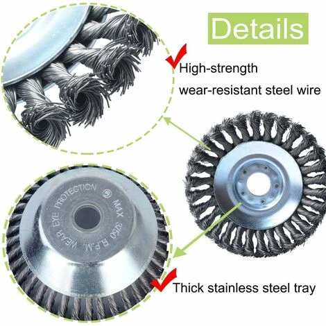 Brosse à Mauvaises Herbes Pour Débroussailleuse 8 Pouces(200mm X 25.4 Mm), Disque De Tondeuse à Gazon En Métal Pour L'entretien De Jardin De Coupeur De Brosse 5 Brosse à Mauvaises Herbes Pour Débroussailleuse 8 Pouces(200mm X 25.4 Mm), Disque De Tondeuse à Gazon En Métal Pour L'entretien De Jardin De Coupeur De Brosse – Image 3