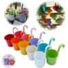 Lot De 10 Pots De Fleurs à Suspendre En Métal Avec Trou De Drainage Crochet Amovible Assortiment De Couleurs,Dolaso -Promos Jardin Noble Magasin 97116919 1