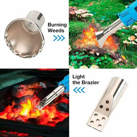 Désherbeur Thermique 3 En 1 (Brûleur, Allume-barbecue) - Écologique - Sans Gaz - Fonctionnement électrique - Puissance : 2000 W - Température : De 80 °C à 650 °C 4 Désherbeur Thermique 3 En 1 (Brûleur, Allume-barbecue) - Écologique - Sans Gaz - Fonctionnement électrique - Puissance : 2000 W - Température : De 80 °C à 650 °C – Image 2