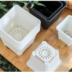 5pcs Nouveau Pot De Fleur Carré Pot De Sedum En Plastique Respirant Et Pratique épaissie Grande Tasse De Semis Blanc Aneth Vert Succulent 14.5cm 10 5pcs Nouveau Pot De Fleur Carré Pot De Sedum En Plastique Respirant Et Pratique épaissie Grande Tasse De Semis Blanc Aneth Vert Succulent 14.5cm -Promos Jardin Noble Magasin 97243825 4