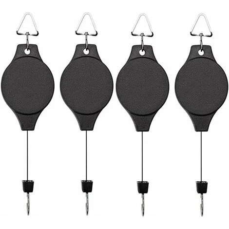 Lot De 4 Poulies À Crochets Pour Plantes, Crochets Pour Plantes Rétractables, Crochets Suspendus À Portée De Main Pour Paniers De Jardin, Jardinières Et Mangeoires À Oiseaux 3 Lot De 4 Poulies À Crochets Pour Plantes, Crochets Pour Plantes Rétractables, Crochets Suspendus À Portée De Main Pour Paniers De Jardin, Jardinières Et Mangeoires À Oiseaux