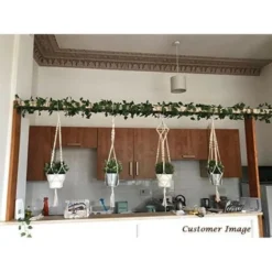 Ensemble De 4 Porte-plantes En Pot De Fleurs Porte-plantes En Macramé D'intérieur Et D'extérieur 10 Ensemble De 4 Porte-plantes En Pot De Fleurs Porte-plantes En Macramé D'intérieur Et D'extérieur -Promos Jardin Noble Magasin 97565095 4