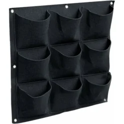 Sacs De Plantation, Jardinière Verte Verticale Avec 9 Poches, Sac De Plantes Pour Accrocher Des Sacs De Fleurs Pour Balcon Et Terrasse Mur Verdissement Maison Mur Balcon Jardin