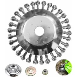 6 Pouce Universel Tête Brosse Désherbage, Tête Brosse Désherbage Avec Contre-écrou Pour Débroussailleuse Plateau Désherbage En Fil D'acier