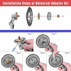 6 Pouce Universel Tête Brosse Désherbage, Tête Brosse Désherbage Avec Contre-écrou Pour Débroussailleuse Plateau Désherbage En Fil D'acier -Promos Jardin Noble Magasin 97650188 4