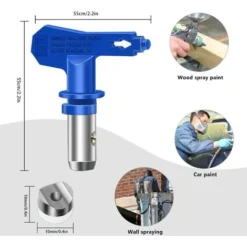 Lot De 6 Buses De Pulvérisation Réversibles Sans Air, Pistolets à Peinture Sans Air, Pièces De Pulvérisation Pour Maisons, Bâtiments, Terrasses, Clôtures (211, 315, 417, 517, 515, 523) -Promos Jardin Noble Magasin 97655280 4
