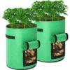 Sacs De Culture Pour Pommes De Terre, 2 X 43L Sacs De Culture/Sac De Plantation Jardin Pour Pommes De Terre Double Couche Tissu Non Tissé Respirant Avec Terre à Fenêtre -Promos Jardin Noble Magasin 97657675 1