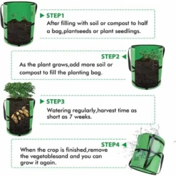 Sacs De Culture Pour Pommes De Terre, 2 X 43L Sacs De Culture/Sac De Plantation Jardin Pour Pommes De Terre Double Couche Tissu Non Tissé Respirant Avec Terre à Fenêtre 11 Sacs De Culture Pour Pommes De Terre, 2 X 43L Sacs De Culture/Sac De Plantation Jardin Pour Pommes De Terre Double Couche Tissu Non Tissé Respirant Avec Terre à Fenêtre -Promos Jardin Noble Magasin 97657675 5