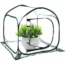 Mini Serre Pop Up Grow House, Couverture De Serre Intérieure Extérieure En PVC, Petit Abri De Fleurs De Jardin Portable - 80 X 80 X 80 Cm -Promos Jardin Noble Magasin 97797065 2