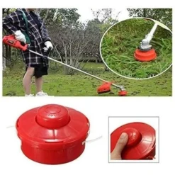 Lot De 3 Tête De Débroussailleuse Universelle - A6481 Nylon Bobine De Rechange De Tondeuse Débroussailleuse Tête De Coupe M10 X 1,25 - Rouge