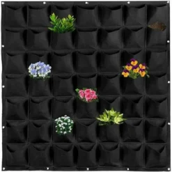 Plantation Murale Jardin Sac De Plantes Murales Sac De Plantes En Feutre Jardinières Suspendues Pot De Fleur De Verdissement Vertical Pour Intérieur Extérieur Balcon Jardinage (noir 49 Ports) Thisnde