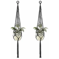Jardinière En Macramé Suspendue 2 Pcs Cintres En Macramé Pour Fleur