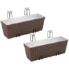 Jeu De Jardinières De Balcon Trapèze Rotin 50 Cm 2 Pcs Marron VidaXL 2 Jeu De Jardinières De Balcon Trapèze Rotin 50 Cm 2 Pcs Marron VidaXL -Promos Jardin Noble Magasin 980709 1